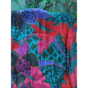 Vintage Liz Claiborne Floral Oblong Rectangle Women’s Scarf 10x51 Colorful Chic